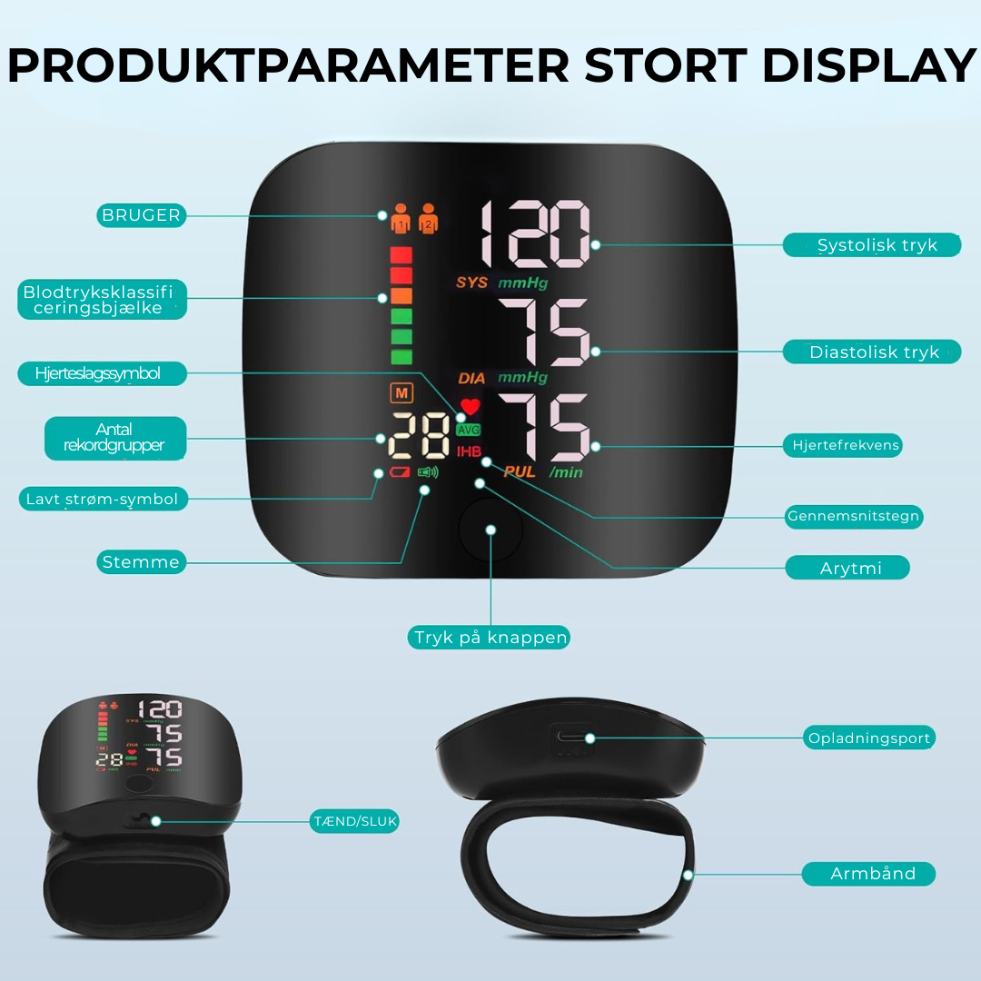 PulsBånd™ - Hold dit blodtryk under kontrol!
