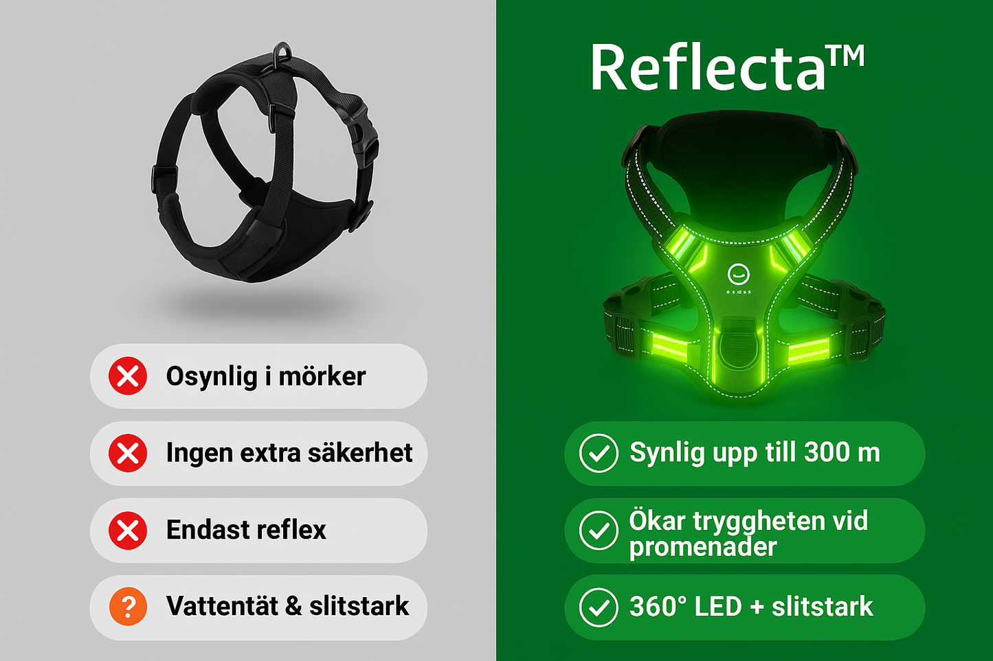 Reflecta™ LED-spejl – tryghed, komfort og stil i ét
