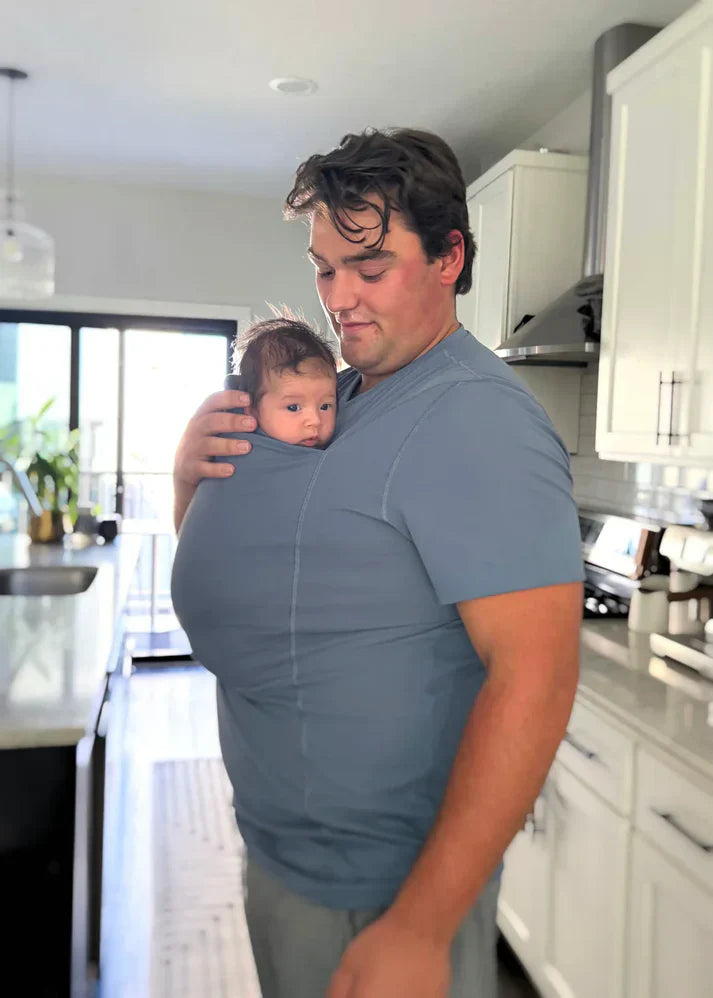 NovaBabyPouch™ - Baby-bindingsskjorte til fædre
