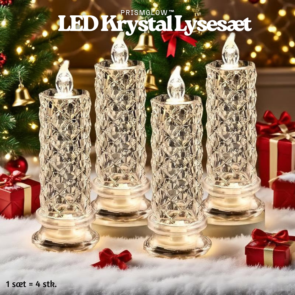 PrismGlowing™ – LED Krystal Lysesæt