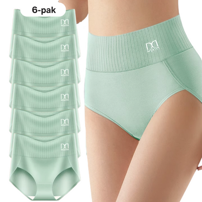 StøtSiluet™ | 6-pak åndbare og behagelige trusser med høj talje og mavestøtte
