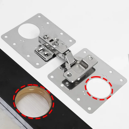 HingePlate™ 1+1 GRATIS: DIY Møbelhængsler Reparation Sideplade