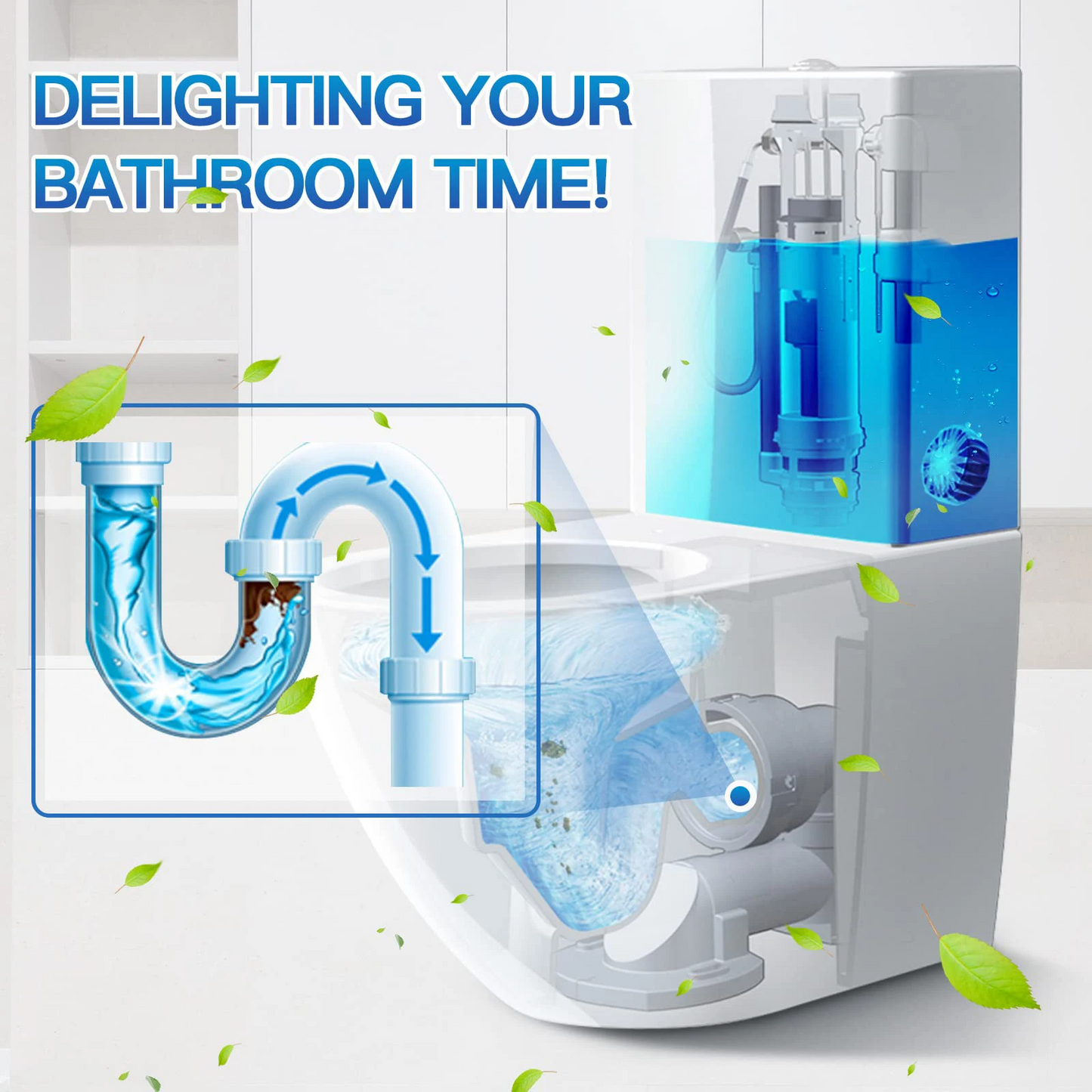 ToiletCleaner Pro™ ToiletTablets: Automatisk Drop-In Toiletrens Tabletter