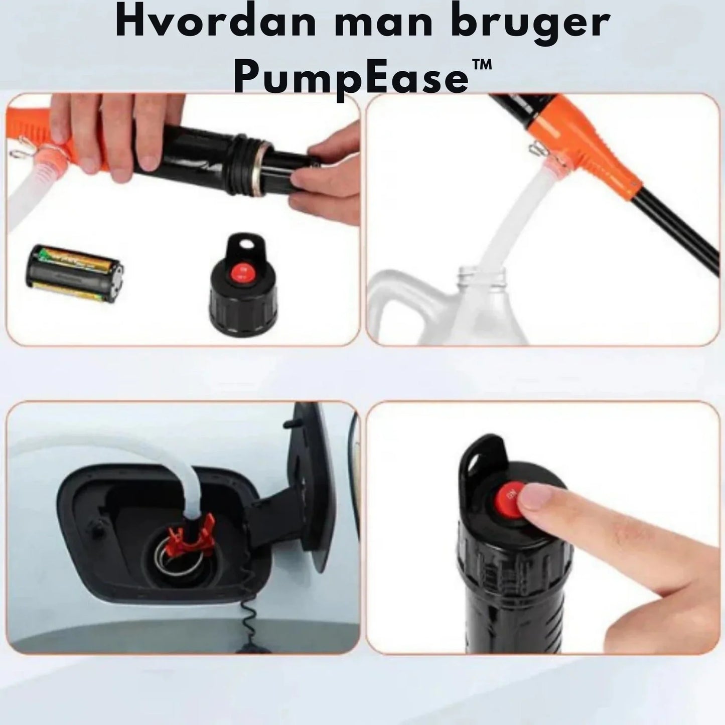⛽ PumpEasy™ – Kraftfuld pumpe, ingen lugt, intet spild.