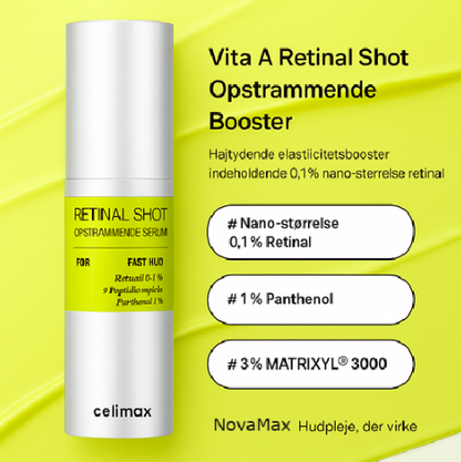 NovaMaxGlow™ Retinol Shot-  strålende hudpositionering.