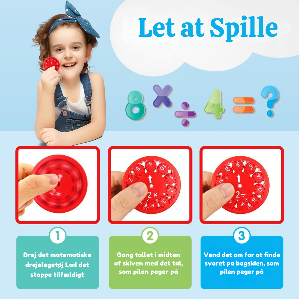 MathSpin™ – 9-delt Matematik Fidget Spinner Sæt