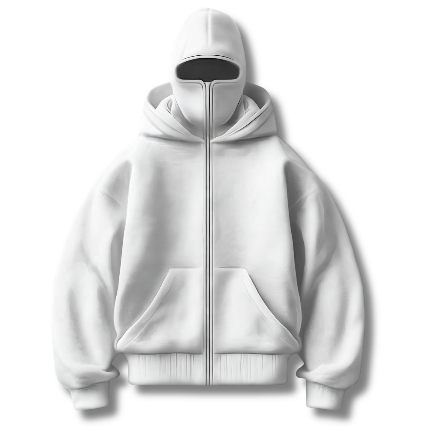 Anti-Social Ninja Hoodie™ - Hoodie med lynlås og integreret maske – Unisex