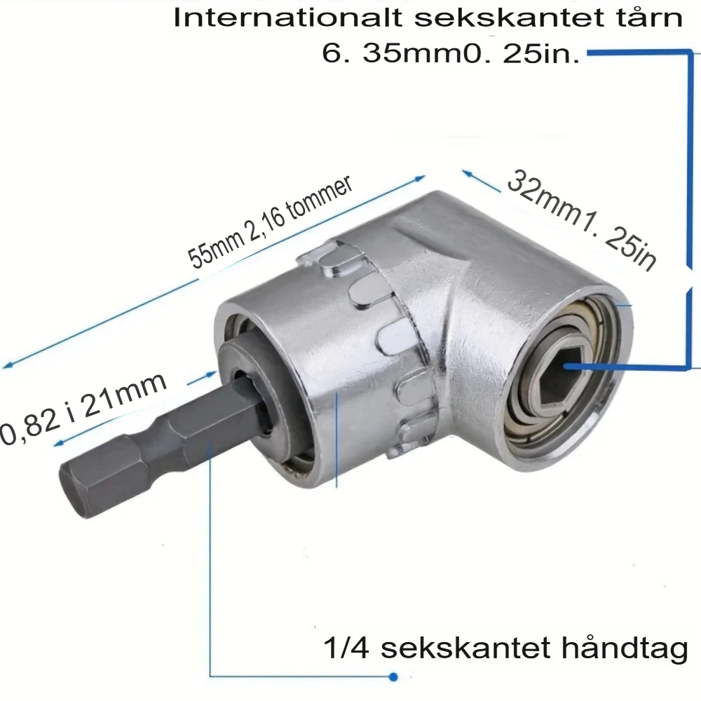 AngleDrive PRO™ 105° Borevinkeladapter | Nå trange steder med lethed