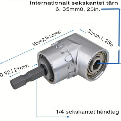 AngleDrive PRO™ 105° Borevinkeladapter | Nå trange steder med lethed