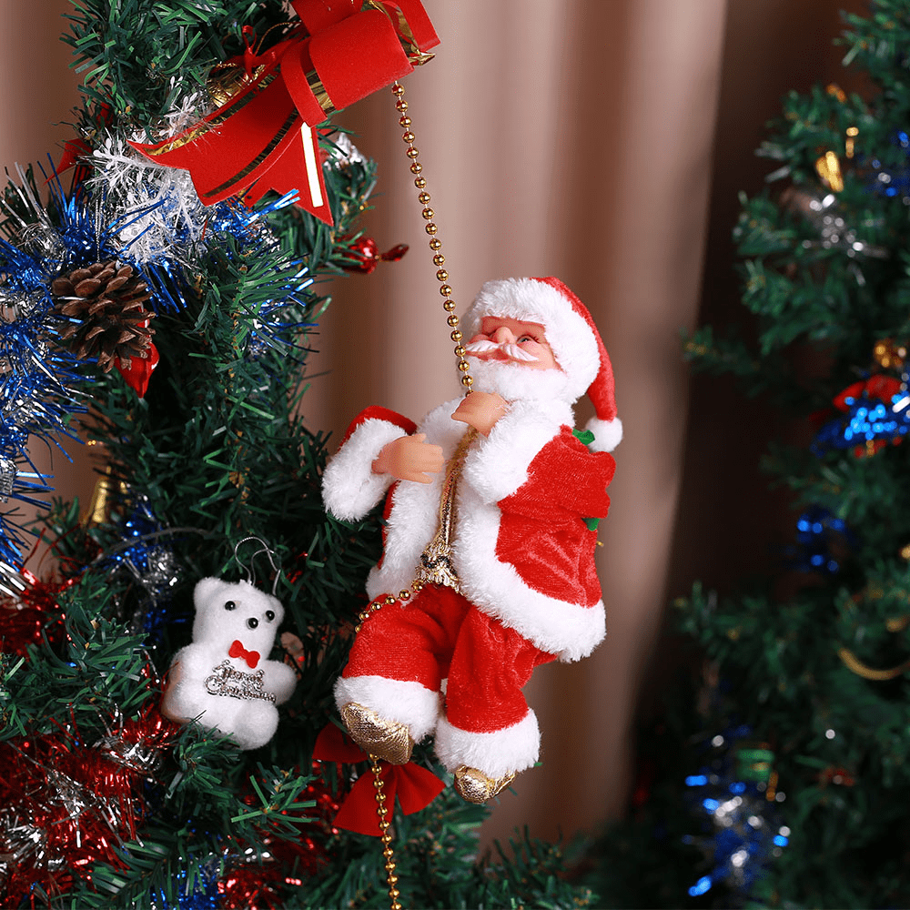 KlatrendeSantasi™ Festlig Julemandsdekoration Til Hjemmet