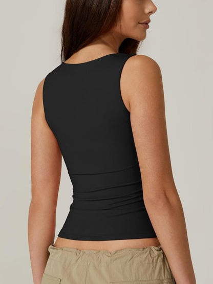 Iconee™ TankTop 1+1 GRATIS: Kvinders Ærmeløs Tanktop Med Firkantet Halsudskæring