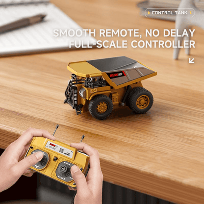 ByggeBevægelse™ 1:64 Premium Mini RC Byggesæt i Metal – Gaffeltruck, Gravemaskine & Tippelastbil