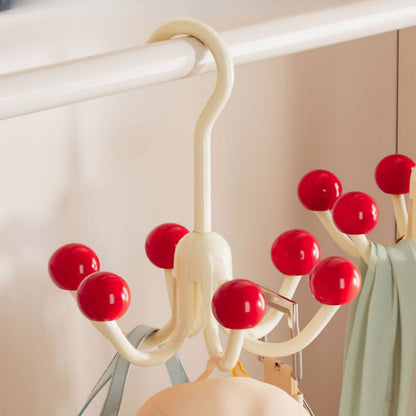 GlideHolder® HangerHooks: 360° Drejelig 6 Klo Kroge Skabsorganizer Bøjle
