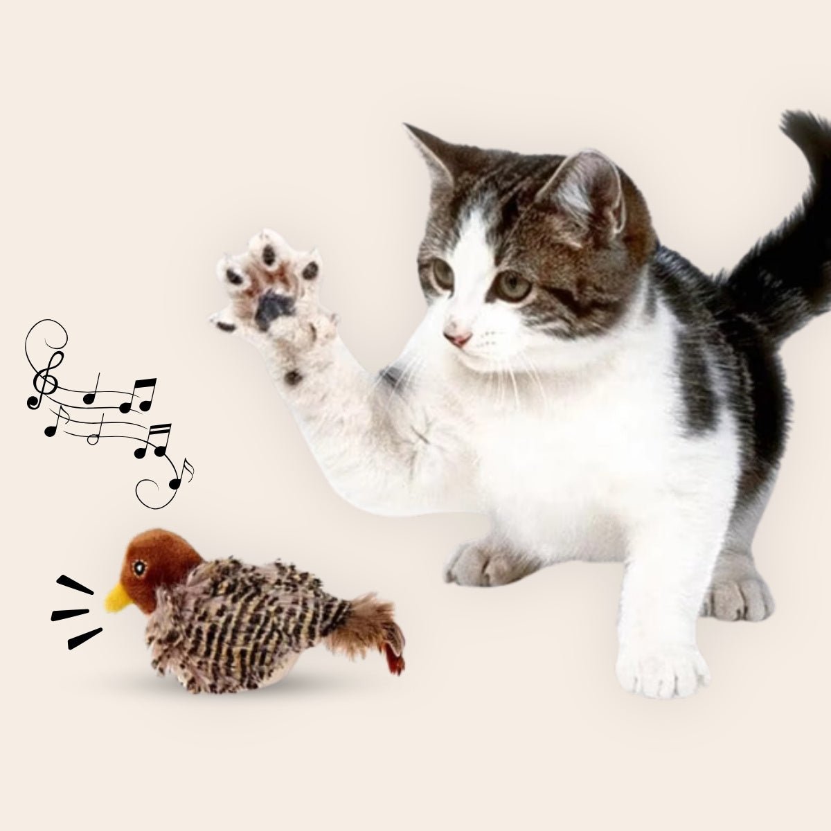 Bird Toys™ Realistisk Simulationsfugl til Katte