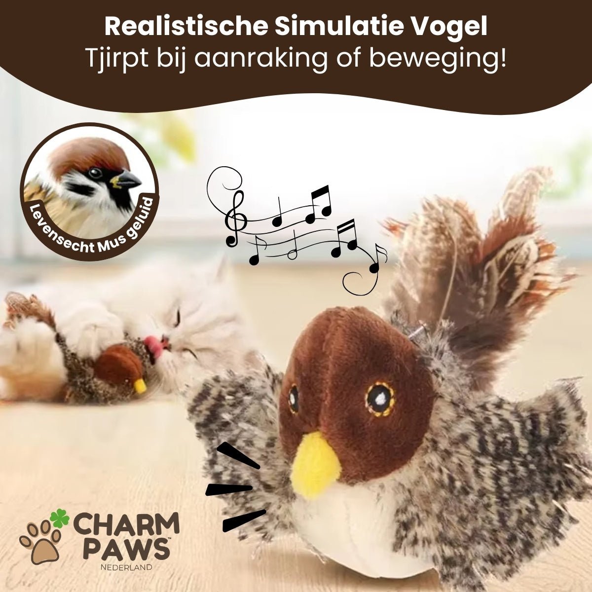 Bird Toys™ Realistisk Simulationsfugl til Katte