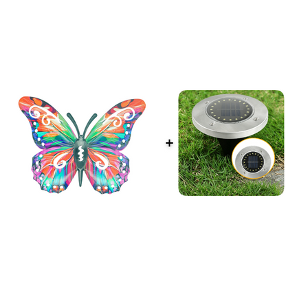 🦋 Metal-vægdekoration formet som en sommerfugl ✨——🌳 Udendørsdekoration