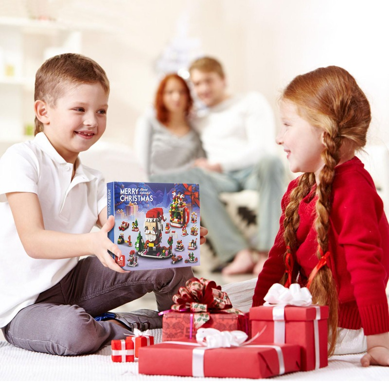 HappyChristmasBlocks: Jule Advents Kalender Byggeklodser Sæt