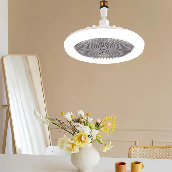 2-i-1 ventilator og loftlampe med fjernbetjening
