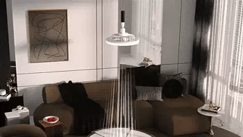 2-i-1 ventilator og loftlampe med fjernbetjening