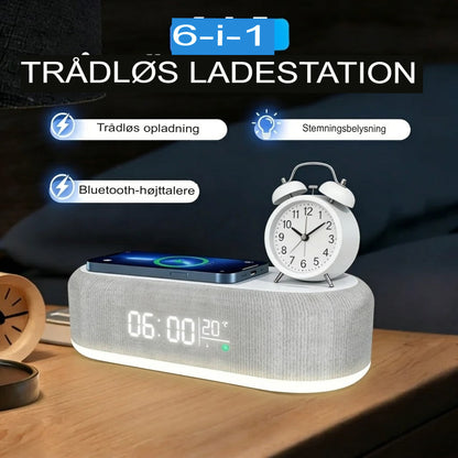 ClockStation™ – 6-i-1 trådløs ladestation med flere funktioner