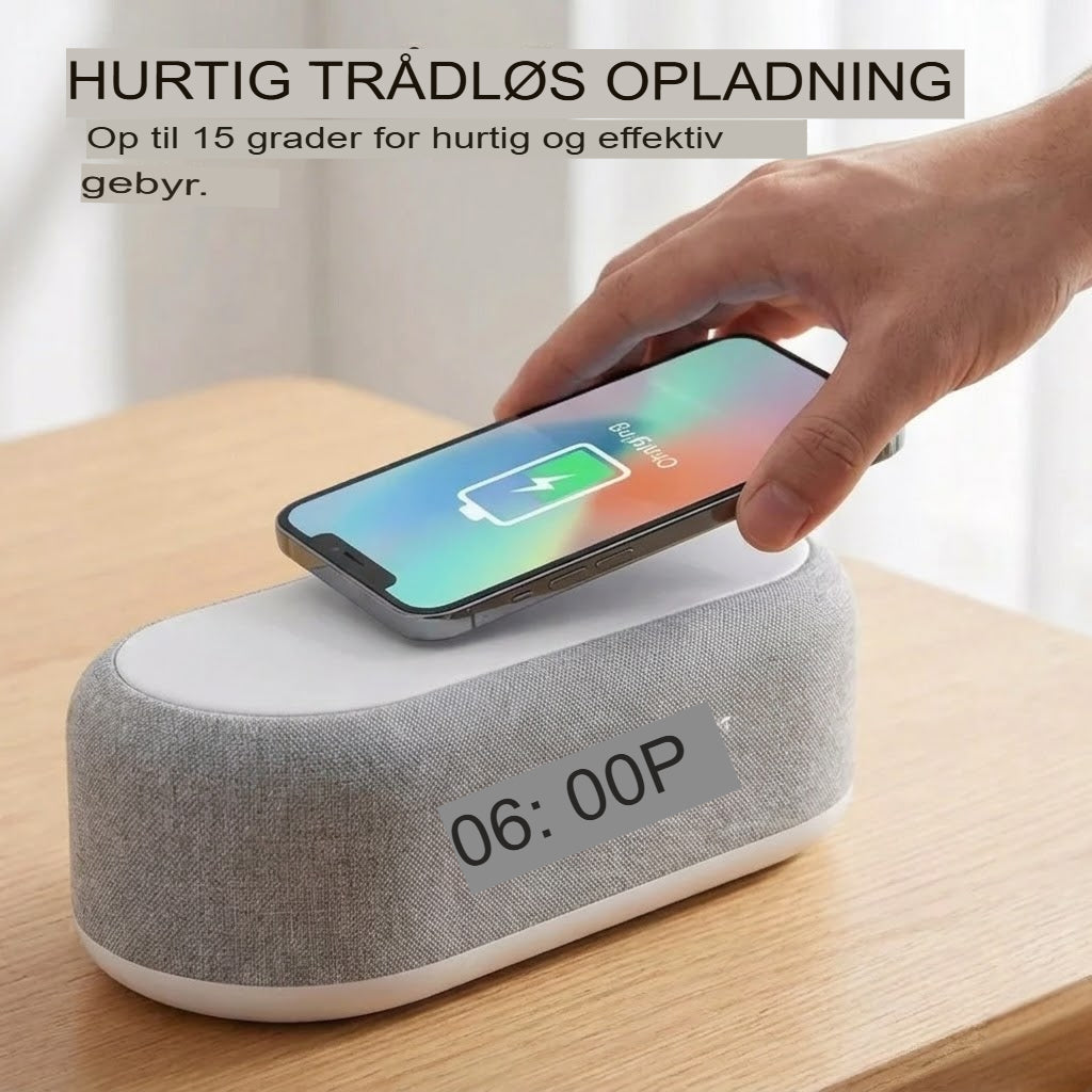 ClockStation™ – 6-i-1 trådløs ladestation med flere funktioner