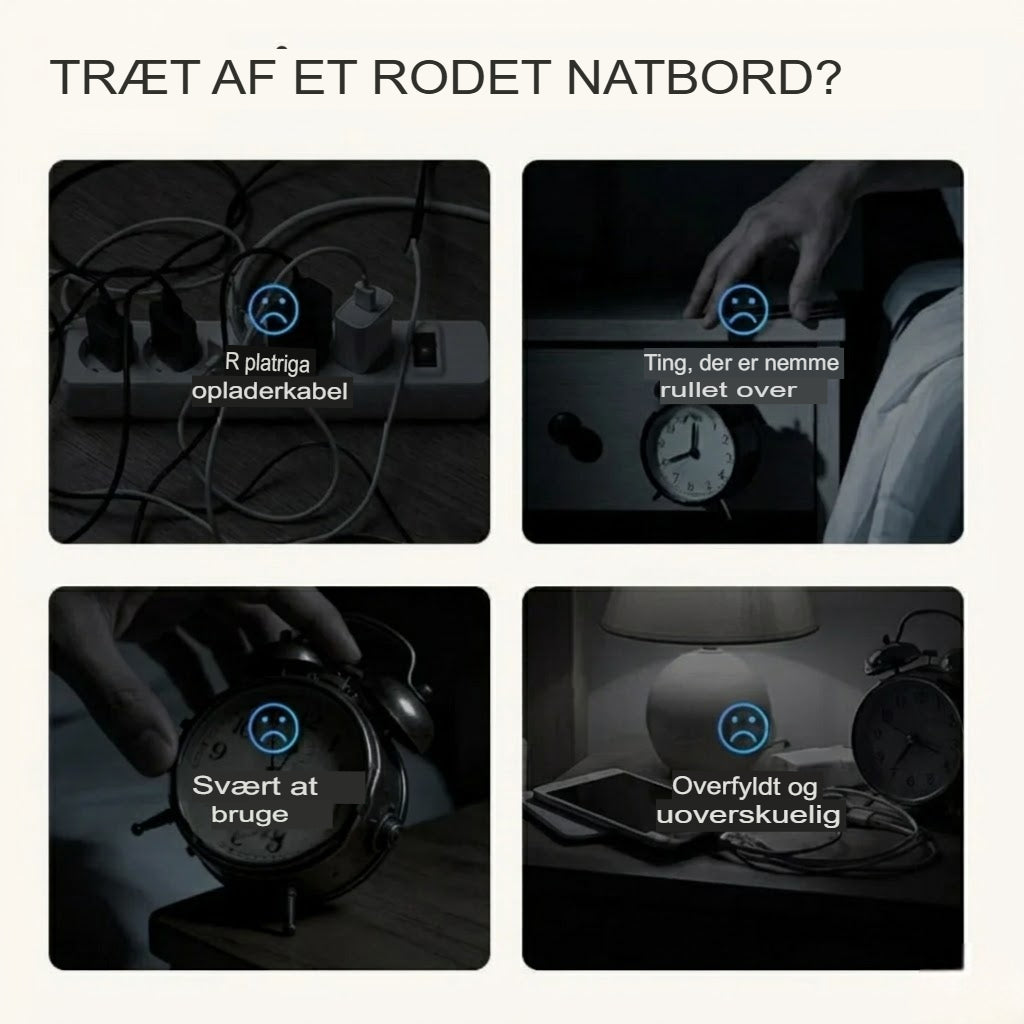 ClockStation™ – 6-i-1 trådløs ladestation med flere funktioner