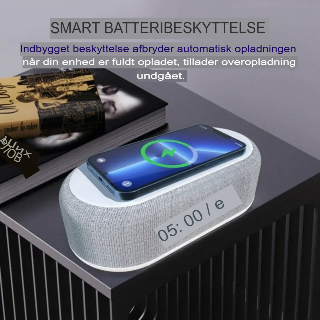 ClockStation™ – 6-i-1 trådløs ladestation med flere funktioner