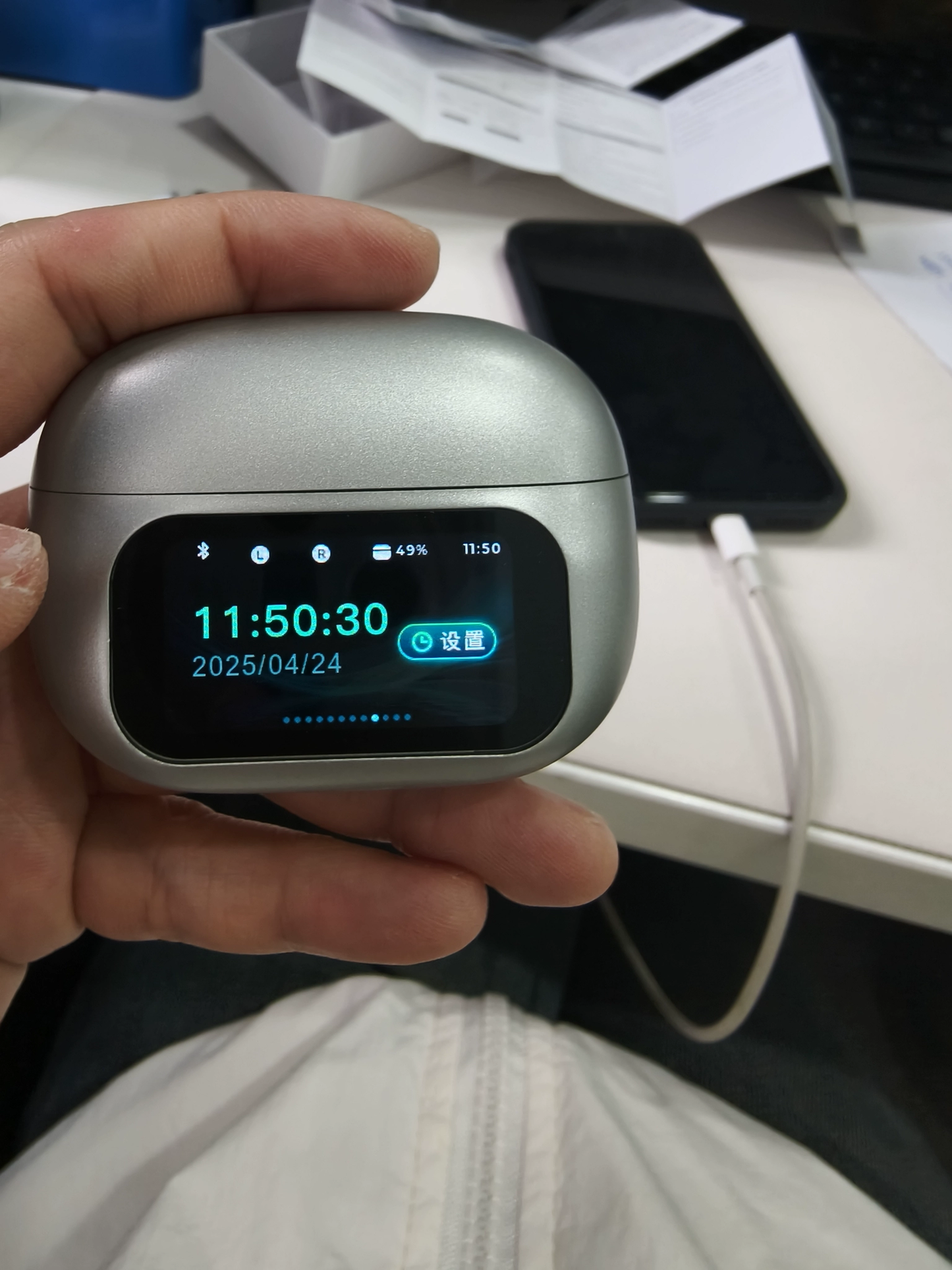 SmartEarbuds: Trådløs Øreklips Bluetooth-Ørepropper Med Smart Skærm Display