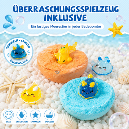 🛁 60% RABAT! 🎁 12-delt badbombe-gavesæt til børn – farverige, duftende & hudvenlige ✨