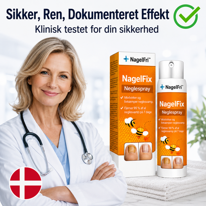 NagelFix svampespray – 99 % af neglesvampen væk på 7 dage!