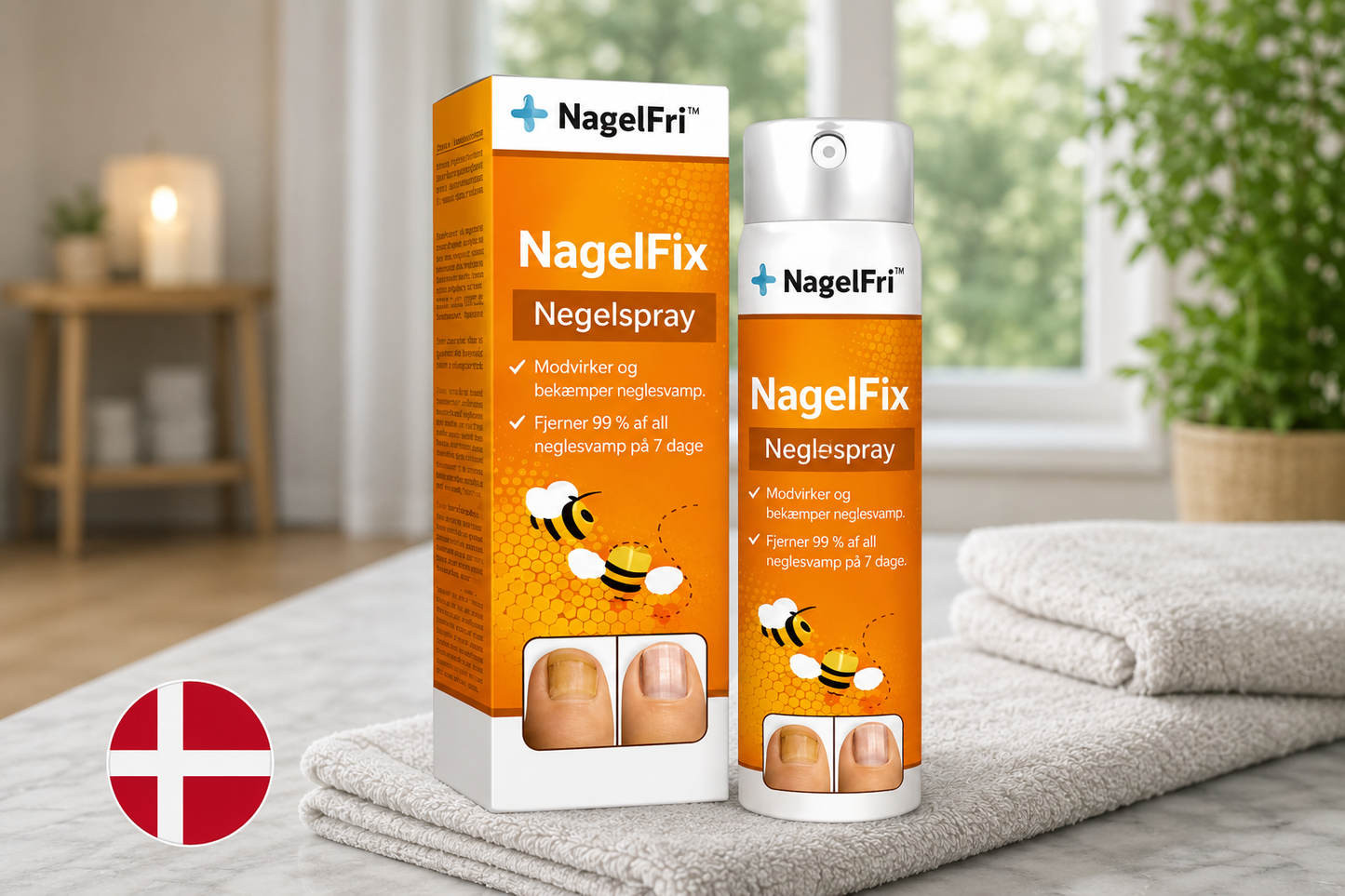 NagelFix svampespray – 99 % af neglesvampen væk på 7 dage!