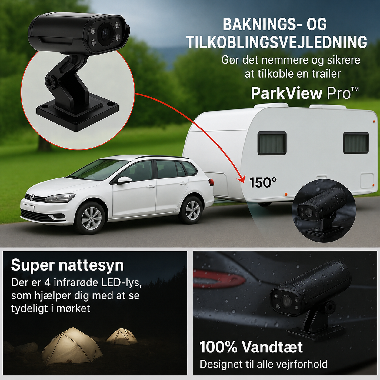 ParkView Pro™ Bakkamera – Sikker parkering uden stress og gætteri