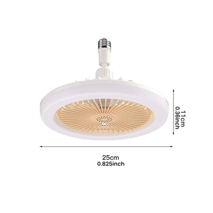 2-i-1 ventilator og loftlampe med fjernbetjening