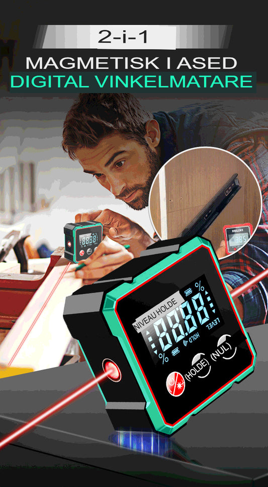 Magnetisk digital vinkelmåler med elektronisk laser