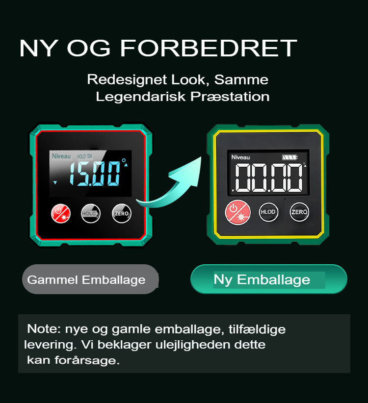 Magnetisk digital vinkelmåler med elektronisk laser
