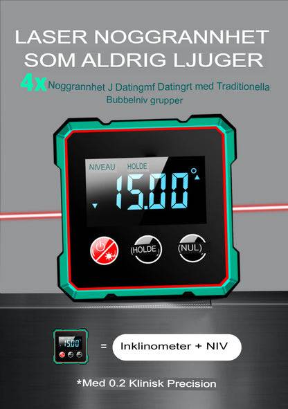 Magnetisk digital vinkelmåler med elektronisk laser