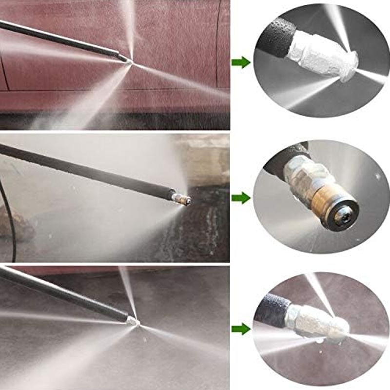 🚿 afløbsrensningssæt – højtryksdyse og slange til tilstoppede afløb/rør, kompatibel med de fleste højtryksrensere 🔧