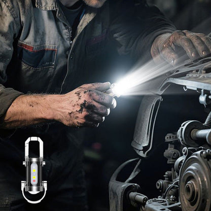 Bærbar genopladelig kraftig nøgleringslommelygte