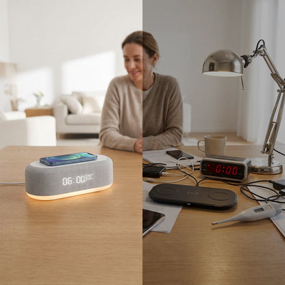 ClockStation™ – 6-i-1 trådløs ladestation med flere funktioner
