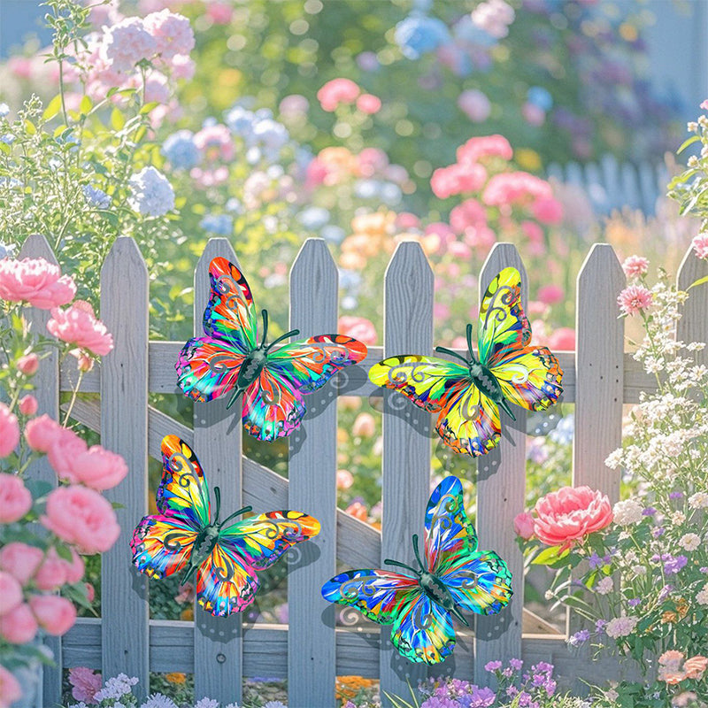 🦋 Metal-vægdekoration formet som en sommerfugl ✨——🌳 Udendørsdekoration