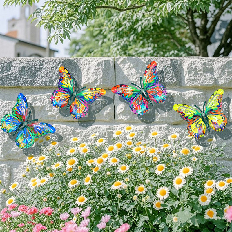 🦋 Metal-vægdekoration formet som en sommerfugl ✨——🌳 Udendørsdekoration