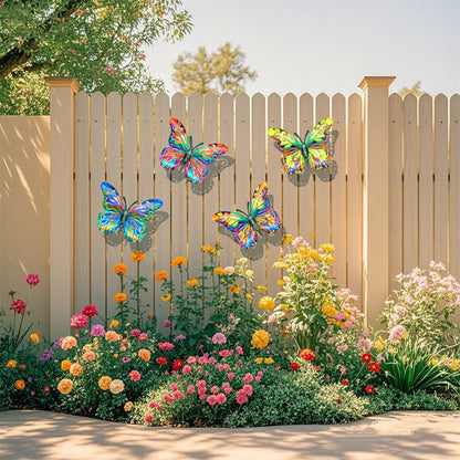 🦋 Metal-vægdekoration formet som en sommerfugl ✨——🌳 Udendørsdekoration