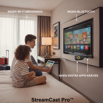 StreamCast Pro™ Trådløs skærmspejling – Større billede direkte på dit TV
