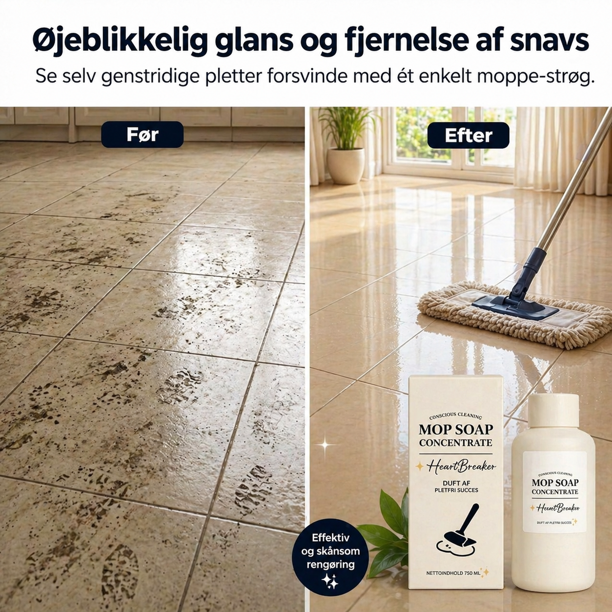 ✨ Hurtigtørrende, dybderensende gulvrengøringsmiddel 🐾